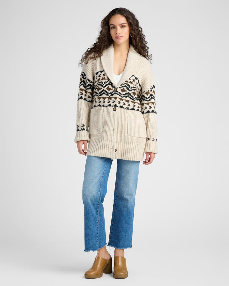 Aztec Border $|& Weekend LA Spencer Cardigan - SOF Full Front