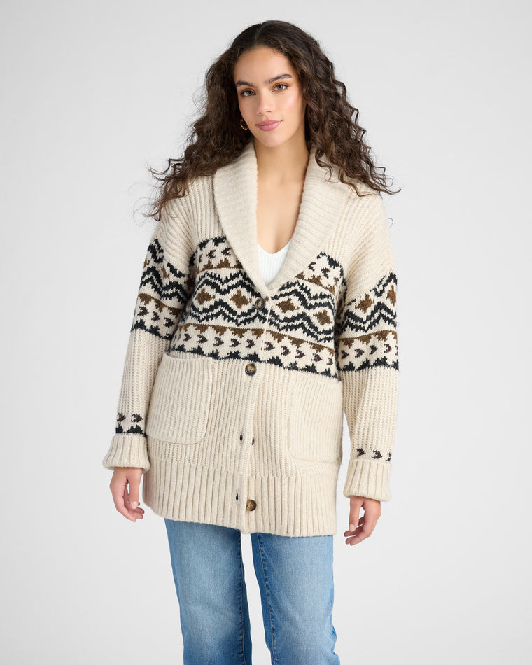 Aztec Border $|& Weekend LA Spencer Cardigan - SOF Front