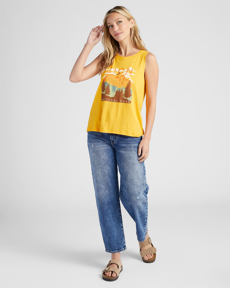 Mustard $|& Herizon Zion National Park Graphic Tank - SOF Full Front