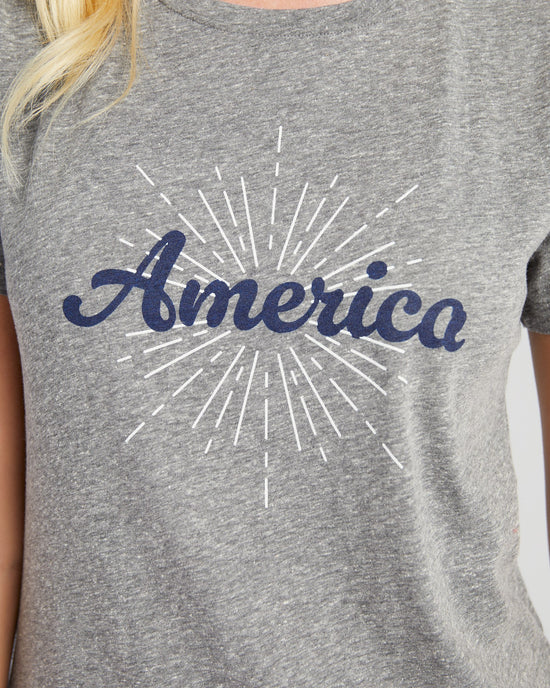 Heather Grey $|& 78 & Sunny America Fireworks Graphic Tee - SOF Detail