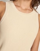 Birch $|& Another Love Cora High Neck Sleeveless Ribbed Top - SOF Full Front