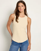 Birch $|& Another Love Cora High Neck Sleeveless Ribbed Top - SOF Front
