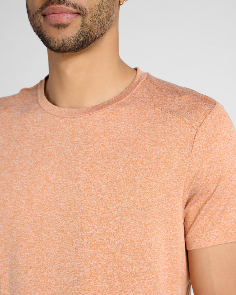 Tangerine Heather $|& Glyder Salton Tee - SOF Detail