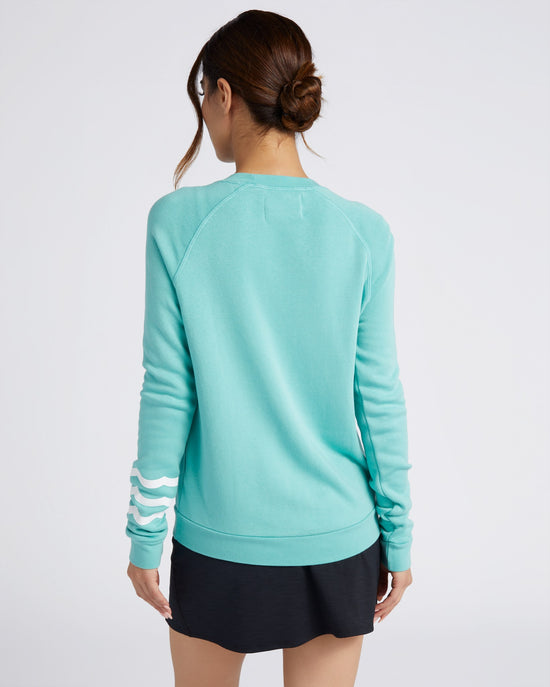 Pool Teal $|& Sol Angeles Waves Pullover - SOF Back