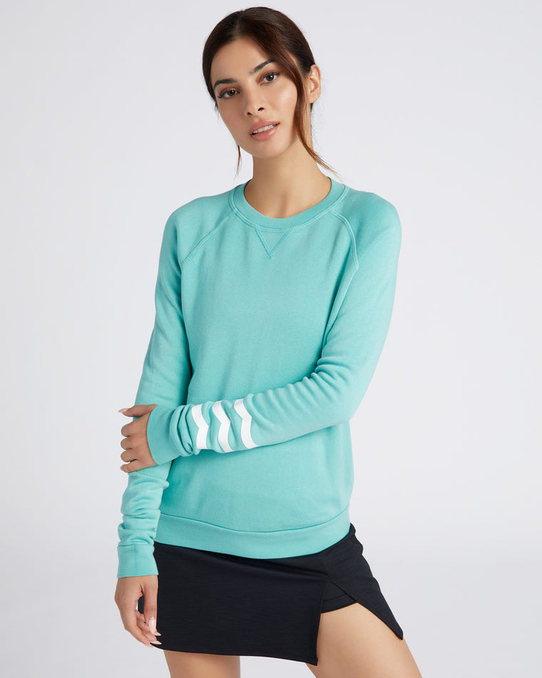 Pool Teal $|& Sol Angeles Waves Pullover - SOF Front