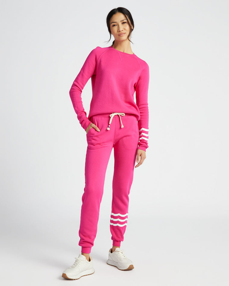 Dahlia Pink $|& Sol Angeles Waves Pullover - SOF Full Front