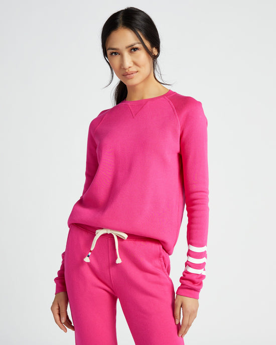 Dahlia Pink $|& Sol Angeles Waves Pullover - SOF Front