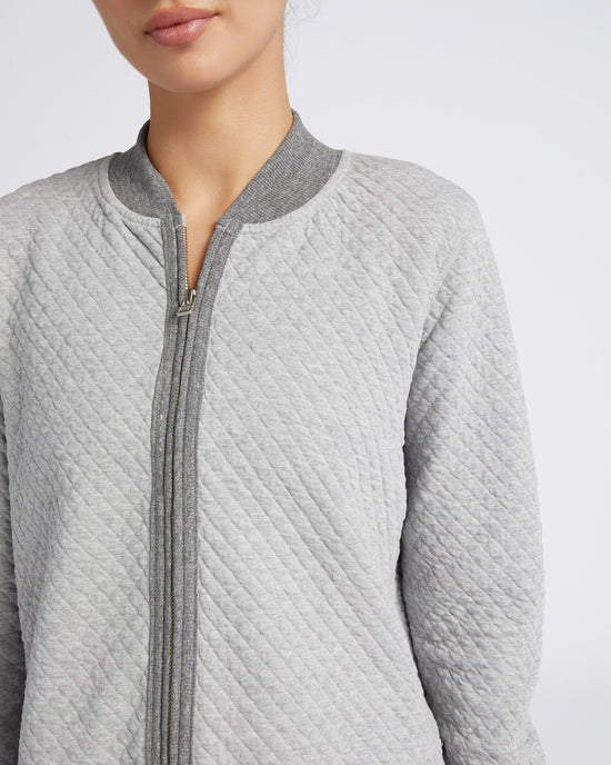 Heather Grey $|& Sol Angeles Quilted Bomber - SOF Detail