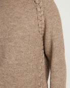 Mushroom $|& Vigoss Braided Pullover Sweater - SOF Full Front