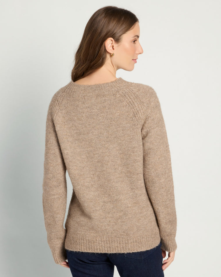 Mushroom $|& Vigoss Braided Pullover Sweater - SOF Back