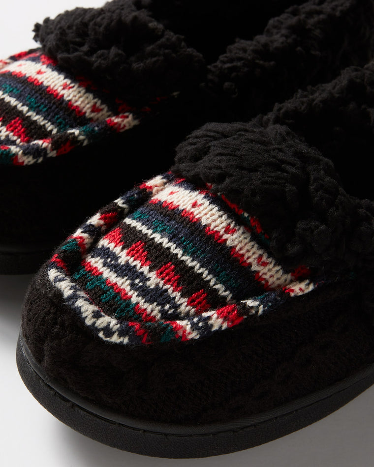Black Geo $|& MUK LUKS Anais Slipper - Hanger Detail