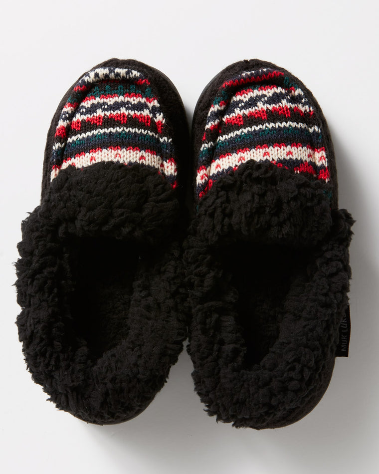 Black Geo $|& MUK LUKS Anais Slipper - Hanger Front