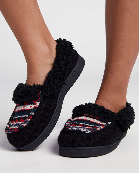 Black Geo $|& MUK LUKS Anais Slipper - SOF Front