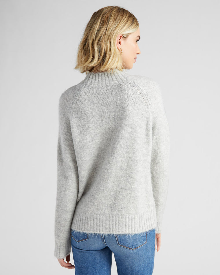 Light Heather Grey $|& Vigoss Mock Neck Sweater