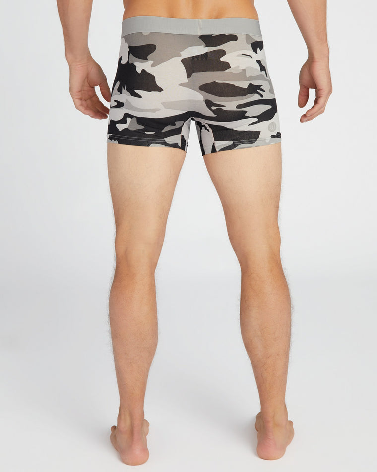 Ghost Camo $|& Wood Underwear 3" Boxer Brief With Fly - SOF Back
