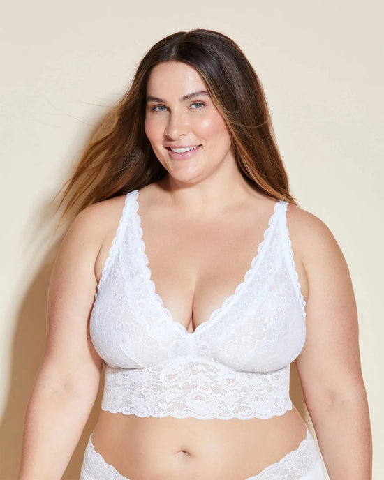 White $|& Cosabella Never Say Never Extended Plunge Bralette - VOF Front