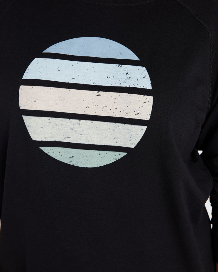 Black $|& 78 & Sunny Sunset Graphic Sweatshirt - SOF Detail