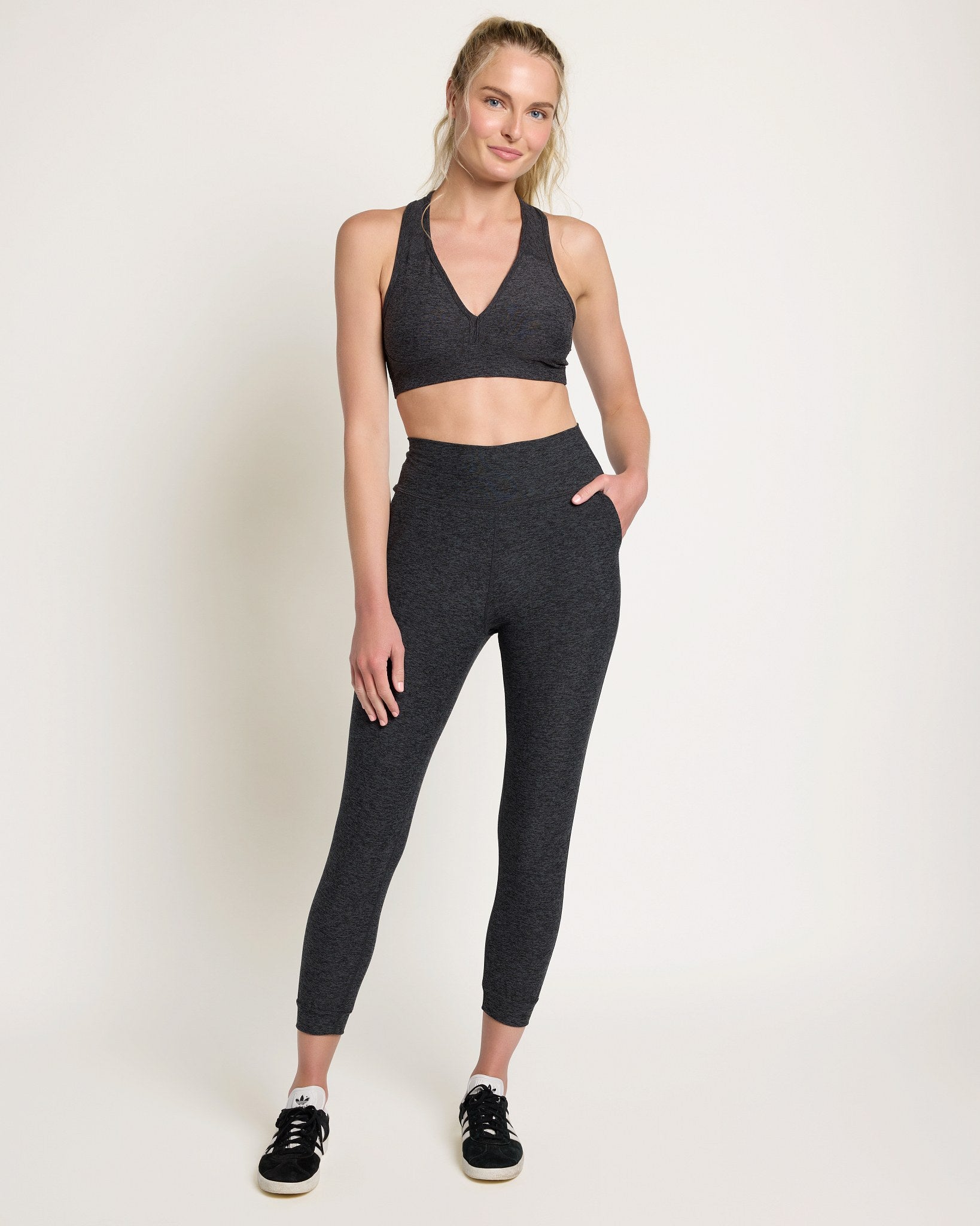 Heather Charcoal $|& Interval FlowHeather Sculpt Motion Jogger - UGC On Fig