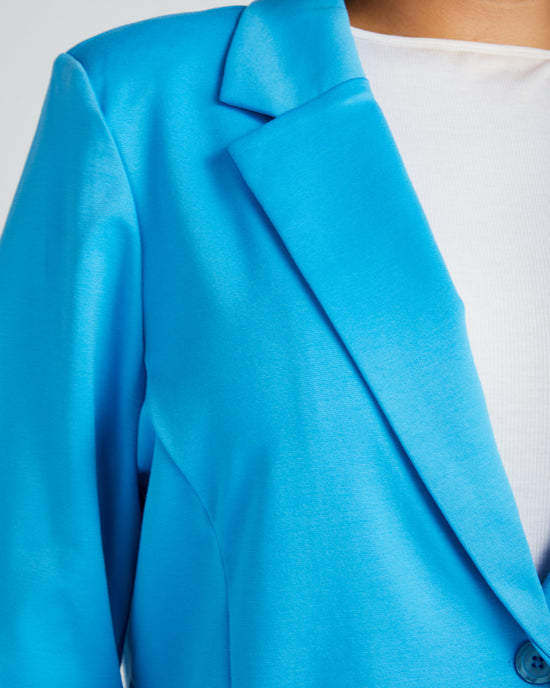 Malibu Blue $|& Fransa Za Za Mid Sleeve Blazer - SOF Detail