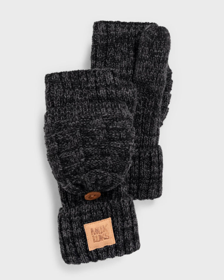 Ebony $|& MUK LUKS Beanie and Mitten Set - VOF Detail