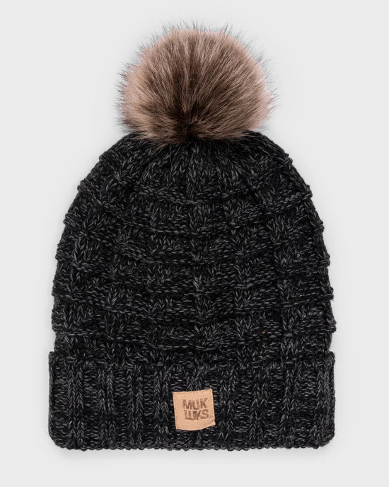 Ebony $|& MUK LUKS Beanie and Mitten Set - VOF Detail