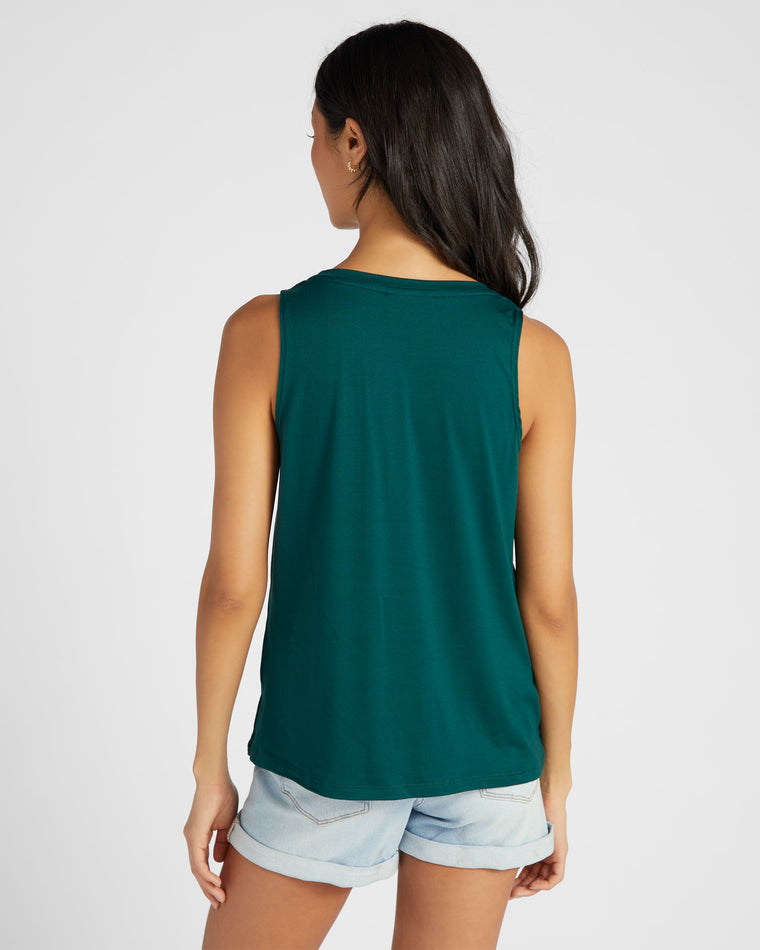 Forest Green $|& Herizon Gone Hiking Graphic Tank - SOF Back