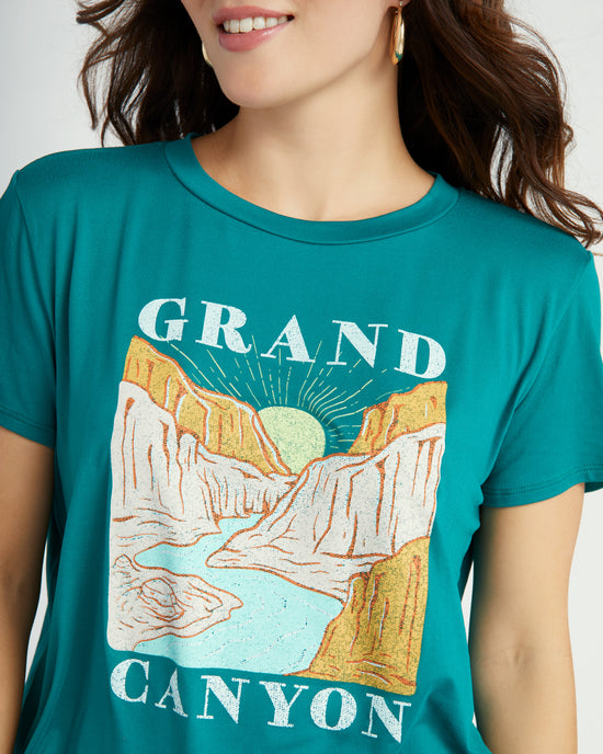 Forest Green $|& Herizon Grand Canyon Graphic Tee - SOF Detail