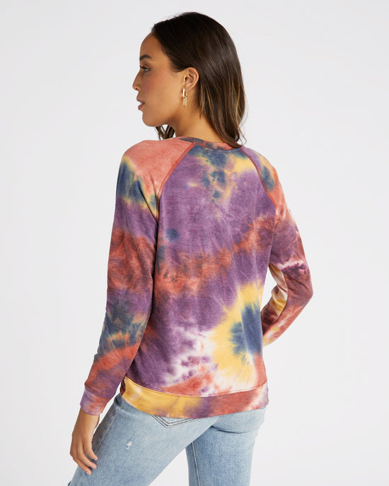 Multi Tie Dye $|& 78 & Sunny Chasing Sunsets Tie Dye Graphic Pullover - SOF Back