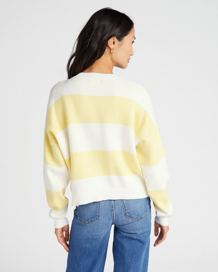Lemonade $|& Vigoss Rugby Stripe Pullover Sweater - SOF Back