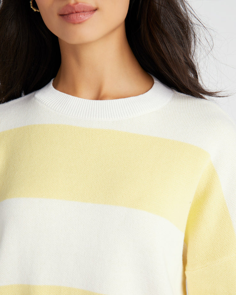Lemonade $|& Vigoss Rugby Stripe Pullover Sweater - SOF Detail