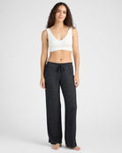 Black Onyx $|& Astrologie Greer Wide Leg Ribbed Bottom - SOF Full Front
