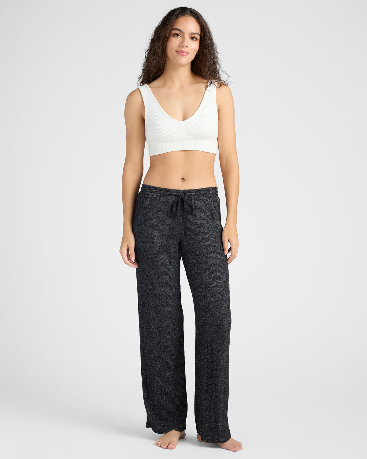 Black Onyx $|& Astrologie Greer Wide Leg Ribbed Bottom - SOF Full Front
