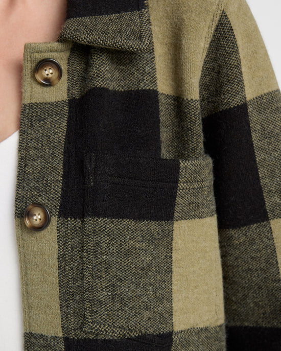 Olive Black $|& Thread & Supply Leah Cashmere Blend Coat - SOF Detail