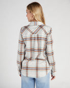Grey Green Brown Plaid $|& Thread & Supply Lewis Plaid Shirt - SOF Back
