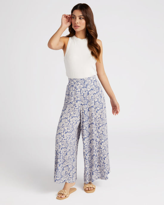 Denim $|& Be Cool Floral Palazzo Pant - SOF Full Front