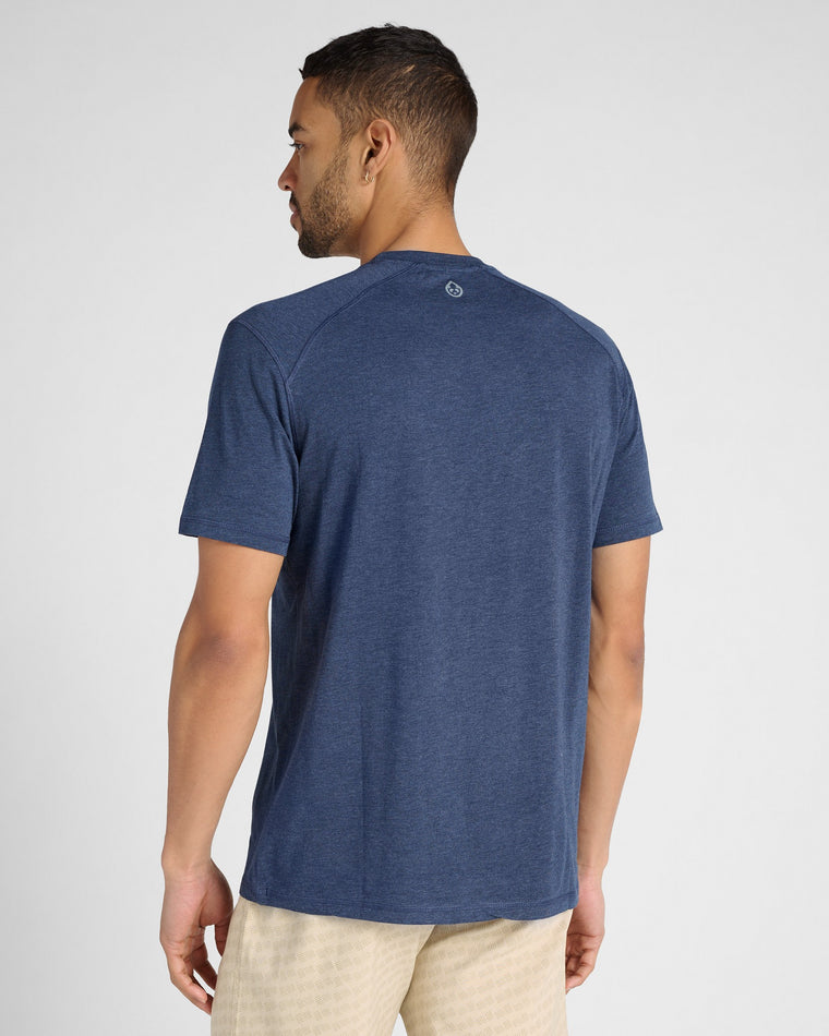 Classic Navy Heather $|& Tasc Carrollton Fitness Tee - SOF Back