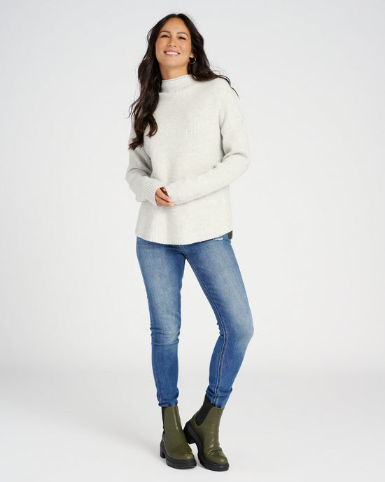 Silver $|& Thread & Supply Nannie Knit Pullover Sweater - SOF Full Front