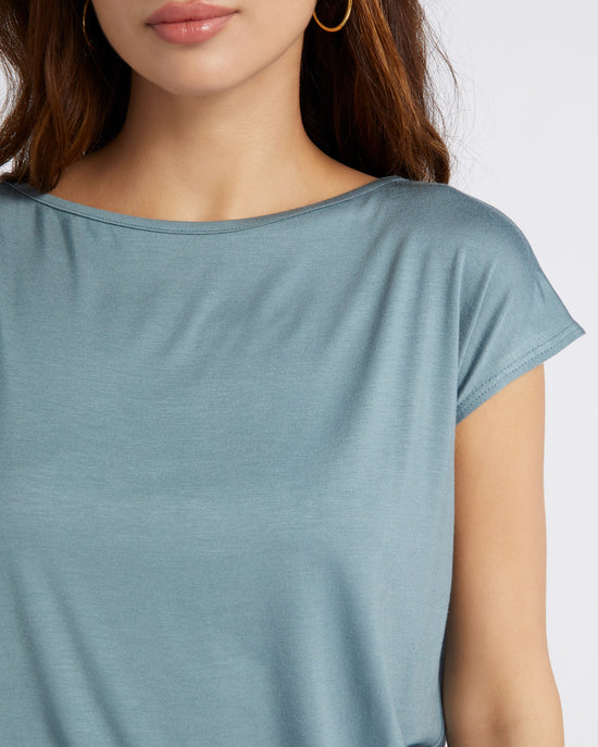 Goblin Blue $|& 78 & Sunny Brentwood Boat Neck Top - SOF Detail