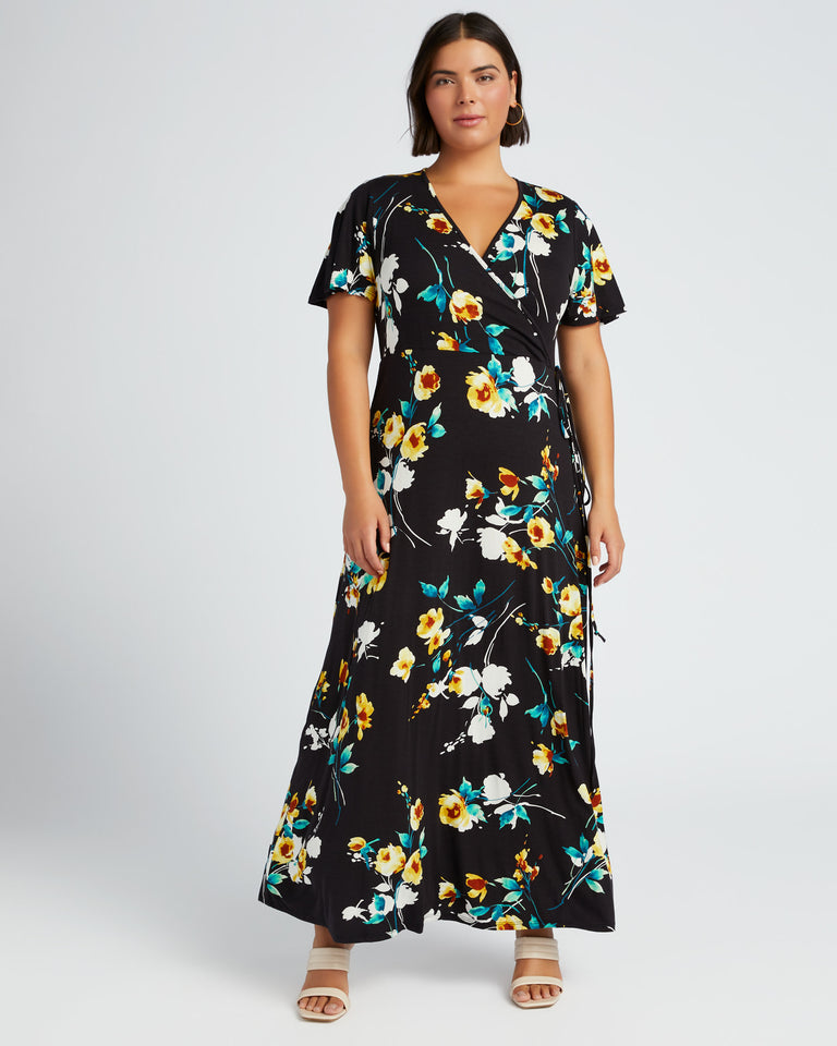 Floral Maxi Dress in Plus