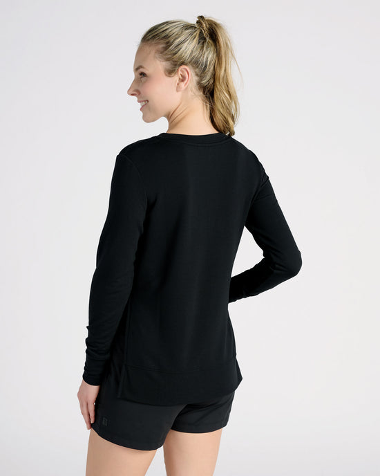 Black $|& MPG Sport Serene Side Slit Pullover - SOF Back