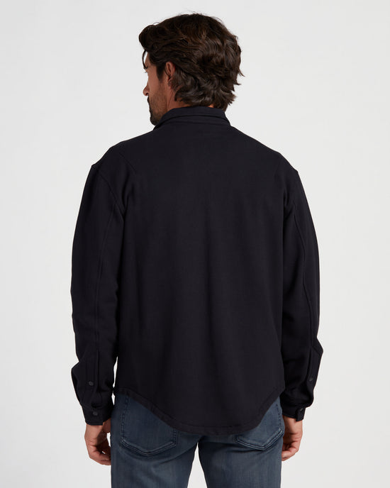 Black $|& Glyder Trek Button Front Shirt Jacket - SOF Back
