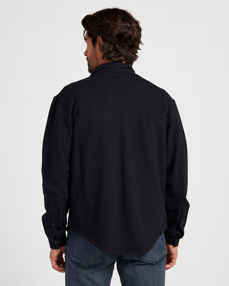 Black $|& Glyder Trek Button Front Shirt Jacket - SOF Back