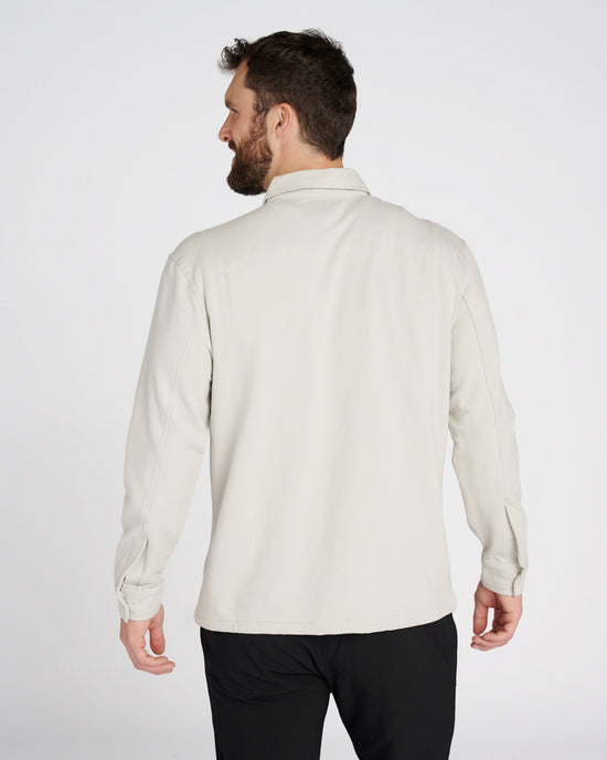 Ash Grey $|& Glyder Trek Button Front Shirt Jacket - SOF Back