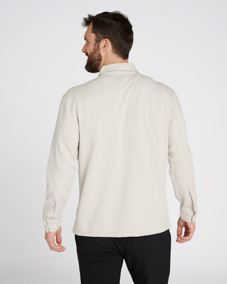 Ash Grey $|& Glyder Trek Button Front Shirt Jacket - SOF Back