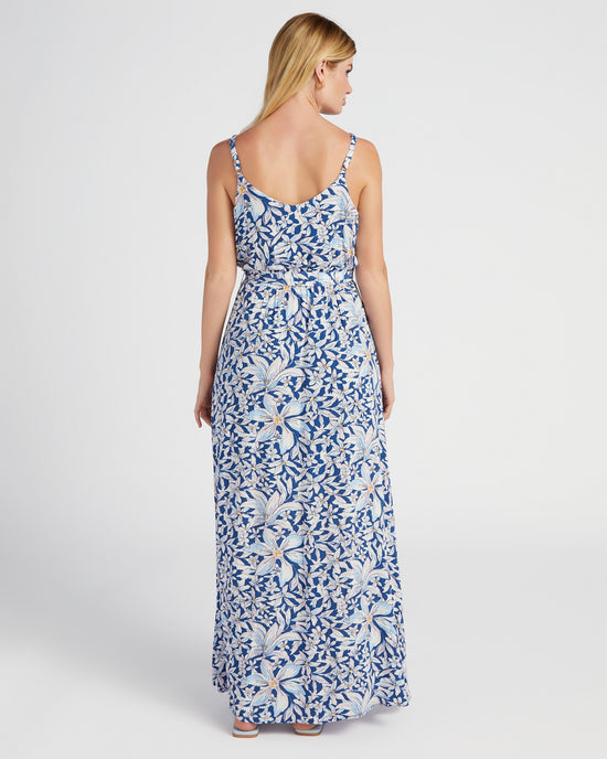 White Navy $|& Skies Are Blue Maxi Floral Dress - SOF Back