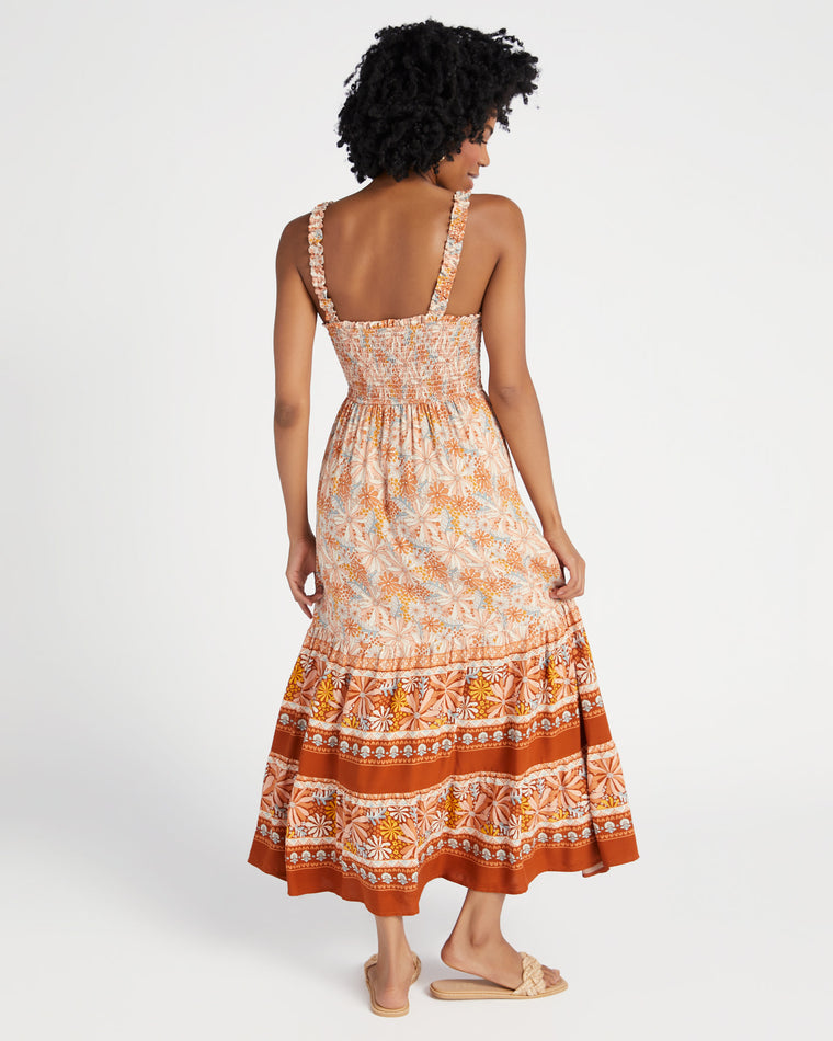 Maple $|& Be Cool Printed Tiered Maxi Dress with Smocked Bust - SOF Back