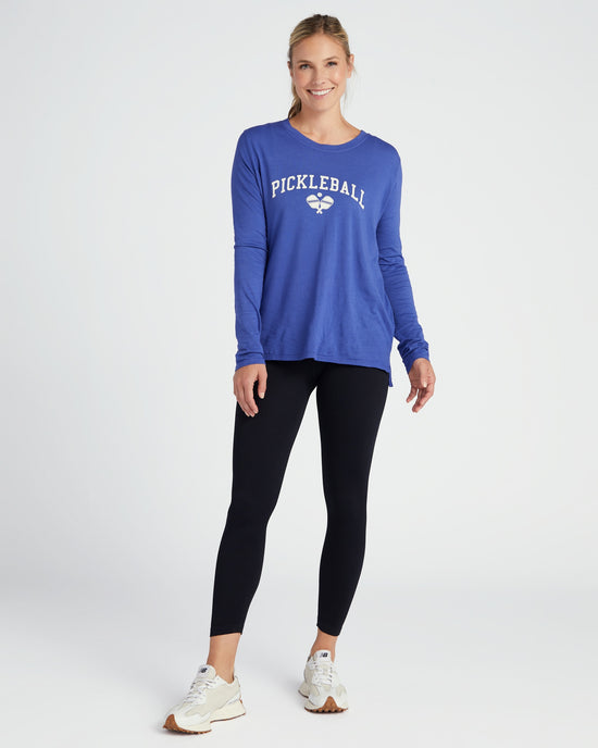 Sapphire $|& good hYOUman Suzanne Pickelball Long Sleeve - SOF Full Front
