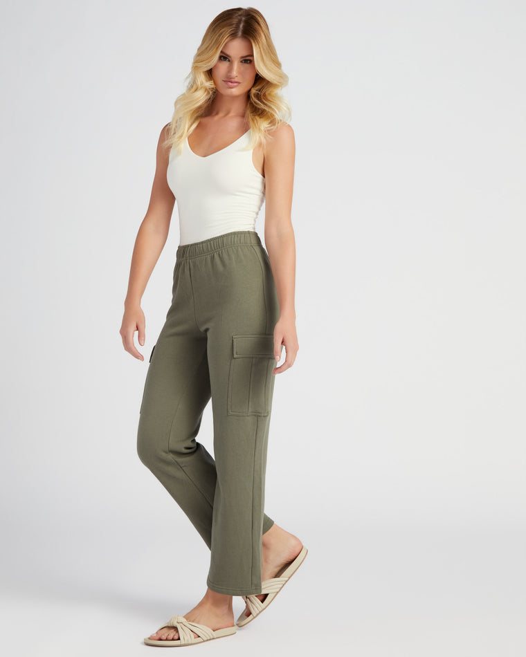Dusty Olive $|& Z Supply McKenna Cargo Pant - SOF Full Front