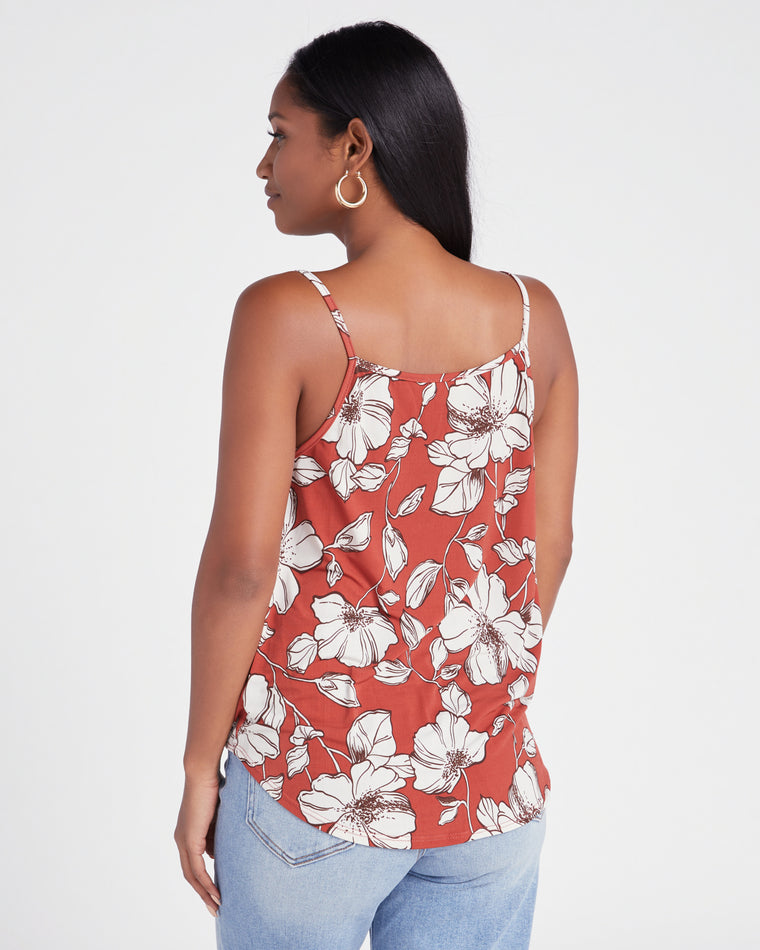 Rust Floral $|& West Kei Floral Knit Cami - SOF Back