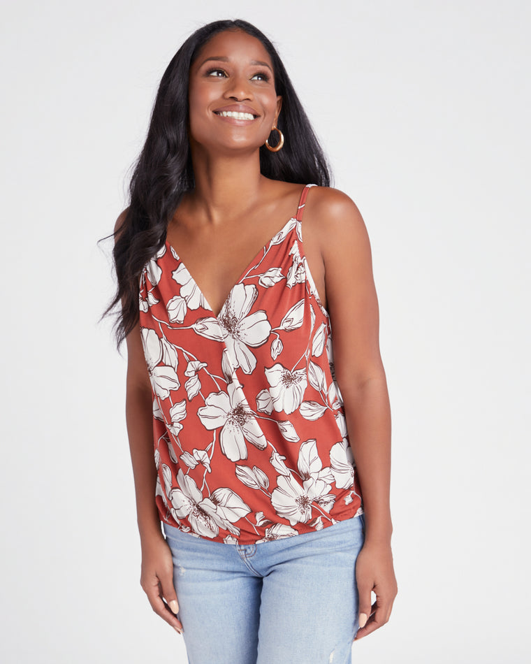 Rust Floral $|& West Kei Floral Knit Cami - SOF Front